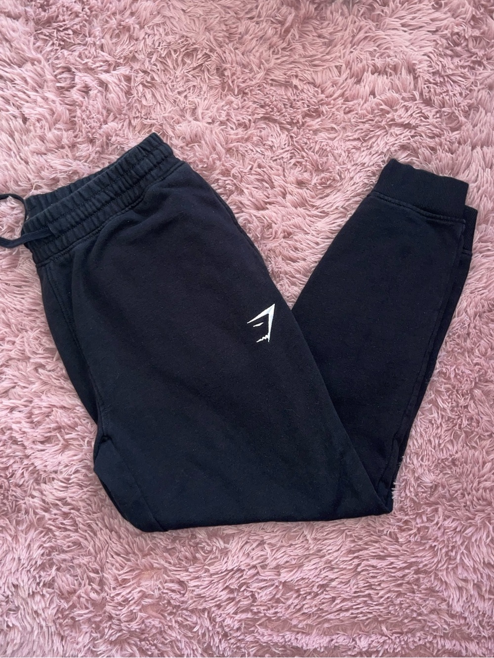 Gymshark Black Joggers with White Logo